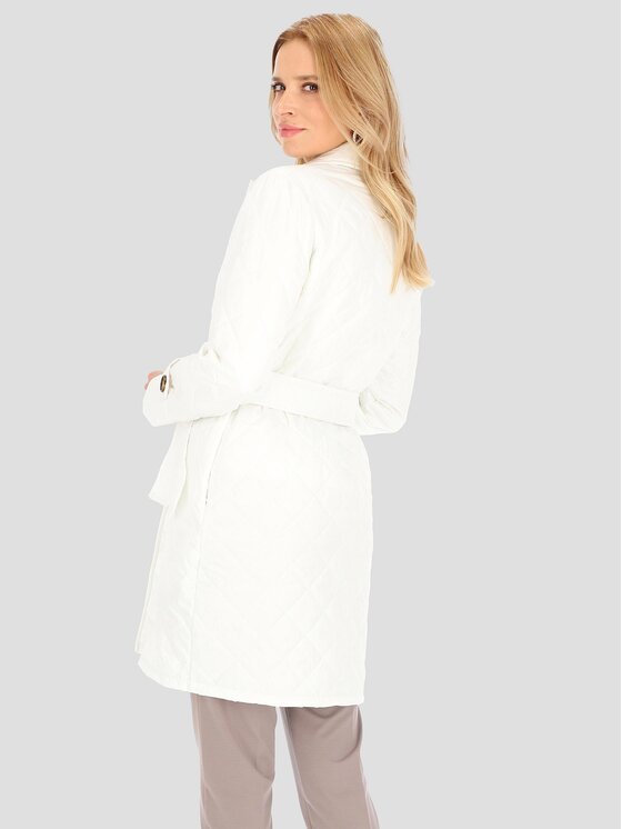 Perso Perso Prechodný kabát BLE 241055 F Écru Regular Fit