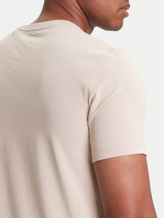 Guess Guess Marškinėliai M4GI70 KC9X0 Smėlio Slim Fit