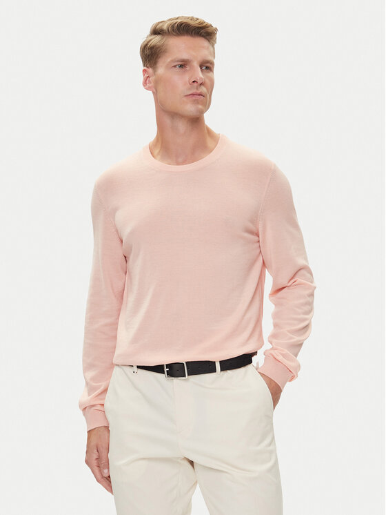 BOSS Sweter Leno-P 50468239 Różowy Slim Fit
