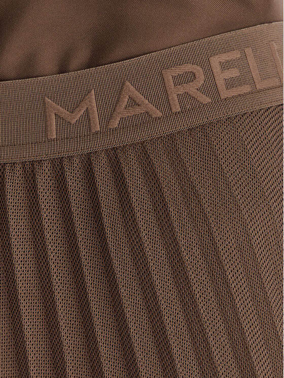 Marella Marella Plisuotas sijonas Gabbia 2613101085 Ruda Regular Fit