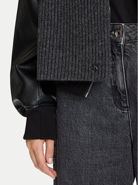 Calvin Klein Calvin Klein Šallīte Ck Metal Wool Rib Scarf LV04D8056G Pelēks