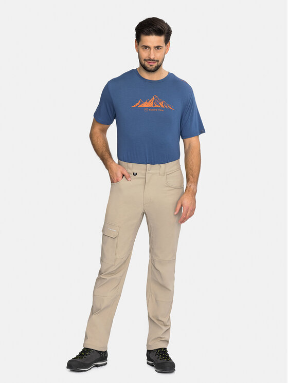 Viking Viking Spodnie materiałowe Hanzo Beżowy jasny Regular Fit