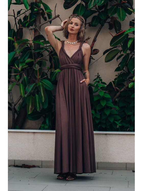 NAOKO NAOKO Sukienka codzienna Infinity Korcula Brązowy Regular Fit