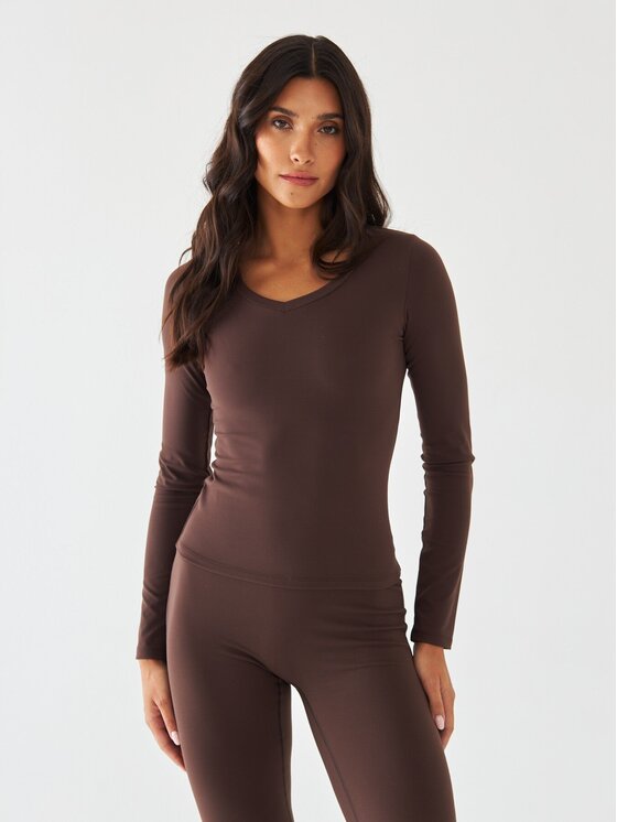BeShaped BeShaped Longsleeve Morning Dew Brązowy Shaping Fit