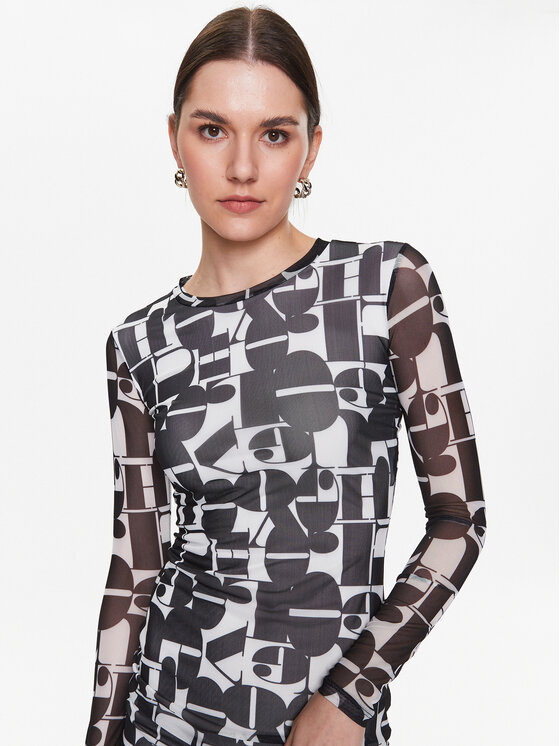 HUGO Hugo Vsakodnevna obleka Namara 50485142 Pisana Slim Fit