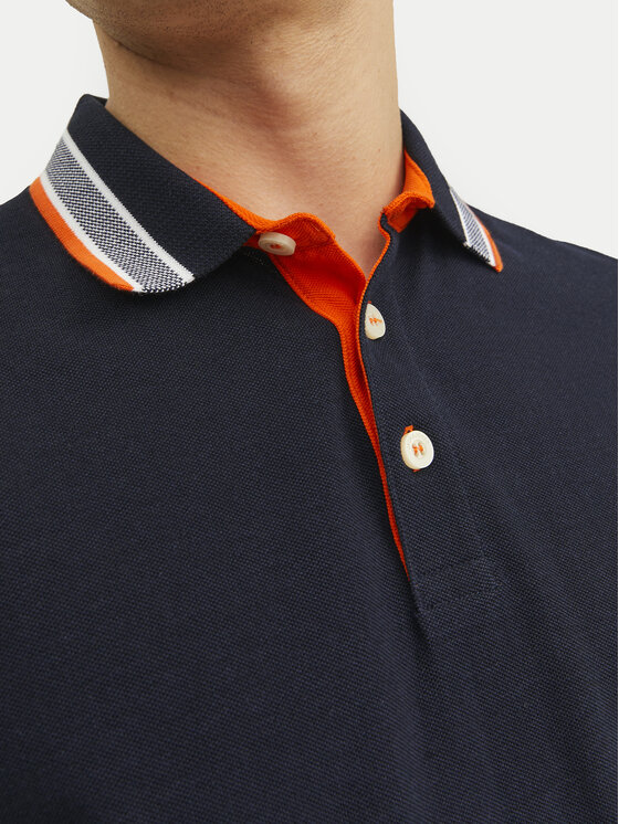 Jack & Jones Jack & Jones Polokošeľa Paulos 12136668 Tmavomodrá Slim Fit