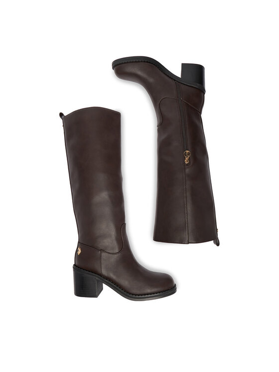 U.S. Polo Assn. U.S. Polo Assn. Kozačky EO-SABINA002W/EY1 Hnědá