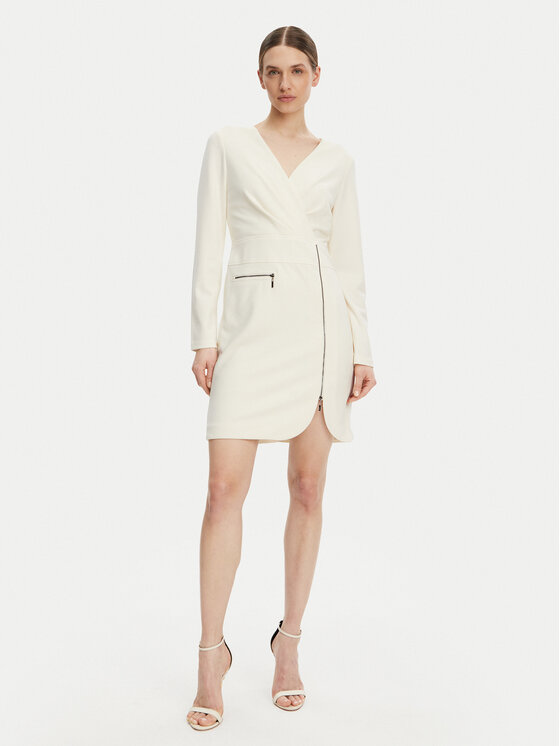 DKNY DKNY Kokteilinė suknelė DD4JI62A Écru Slim Fit