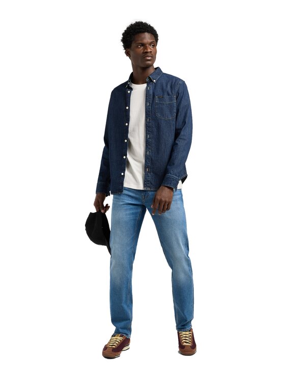 Lee Lee Jeansy DAREN ZIP FLY Niebieski Regular Fit