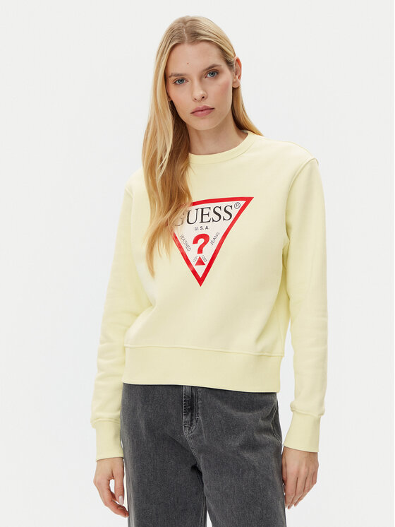 Guess Mikina W2YQ16 KBA11 Žltá Regular Fit