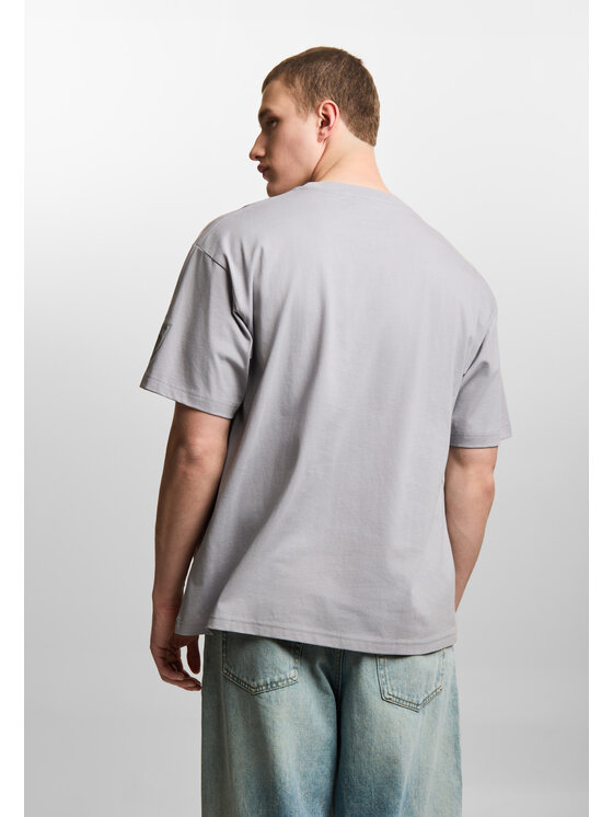PROSTO. PROSTO. T-Shirt KL261MTEE1101-Shield Splash Szary Oversize