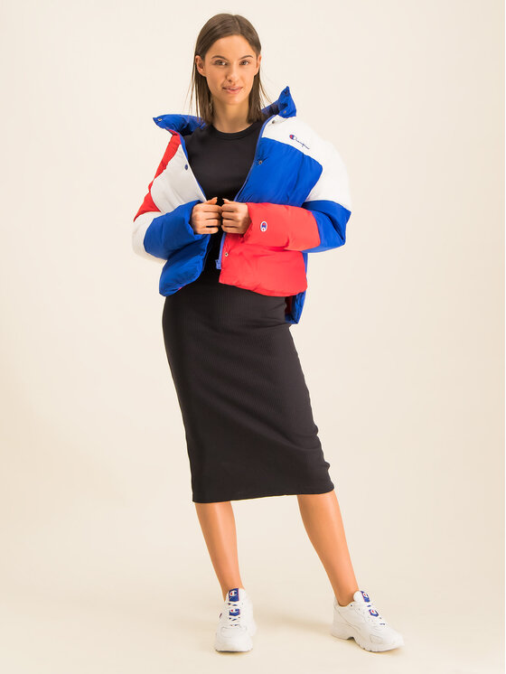 Giubbotto piumino Colour Block Cropped Puffer