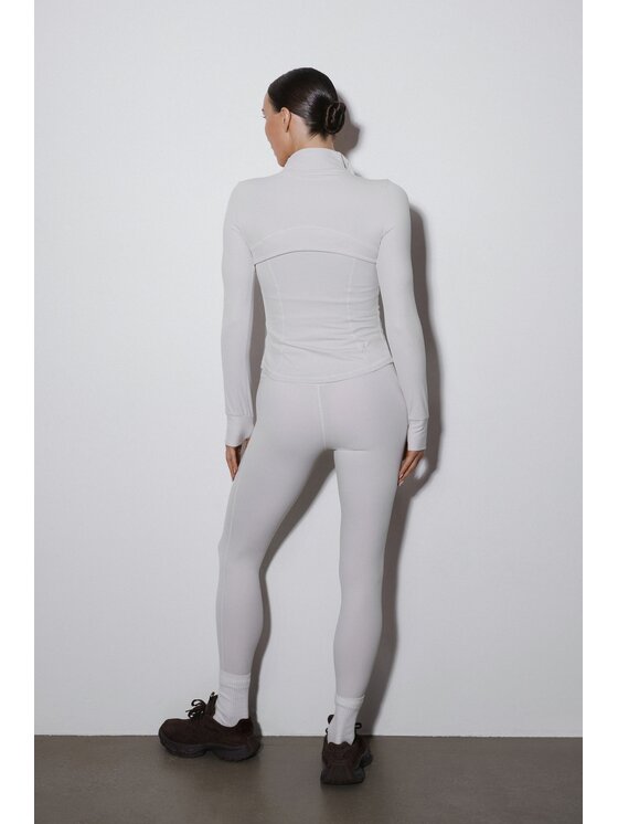 Estro Estro Komplet bluza i legginsy ER00119507 Beżowy Slim Fit