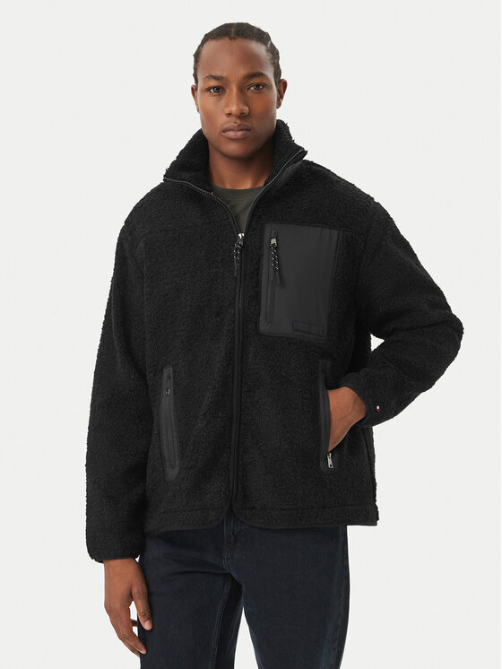Tommy Hilfiger Tommy Hilfiger Prehodna jakna MW0MW40420 Črna Regular Fit