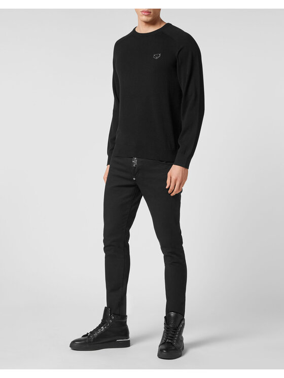 PHILIPP PLEIN PHILIPP PLEIN Longsleeve 199 Czarny Regular Fit