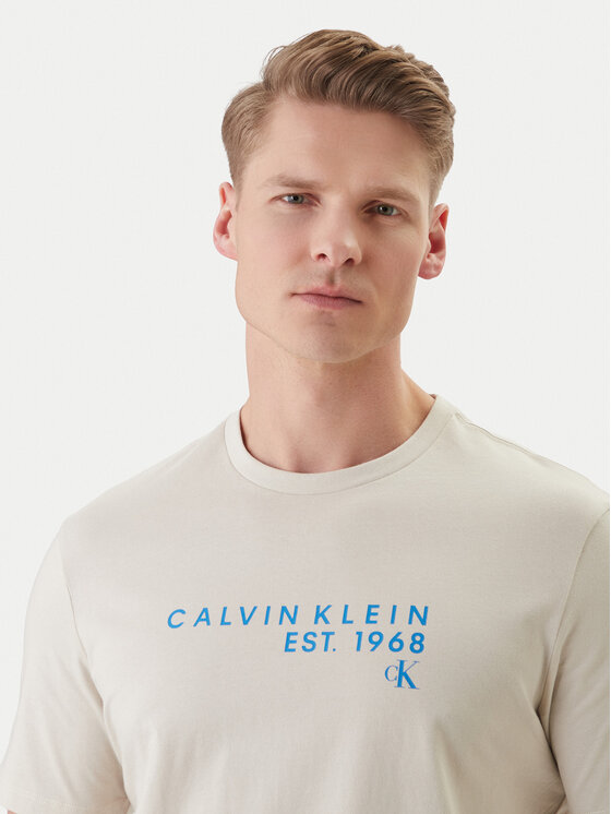 Calvin Klein Jeans Calvin Klein Jeans T-Shirt LV04RF800G Beżowy Classic Fit