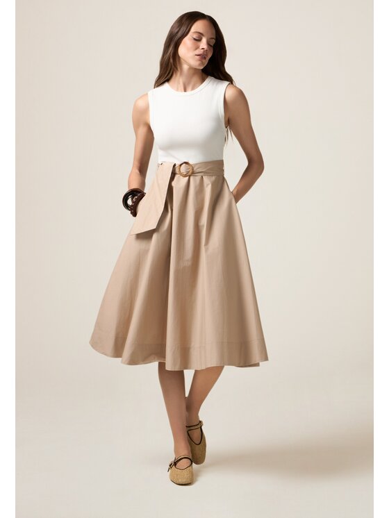 Oltre Oltre Vestito da giorno 7964J000805N0S1 Crema A-Line Fit