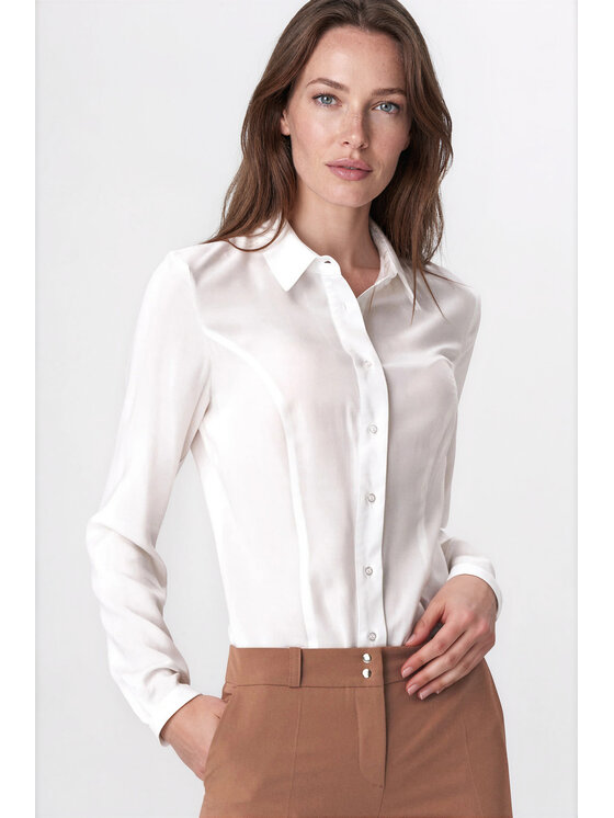NIFE NIFE Košile B239 Krémová Regular Fit