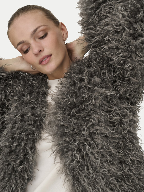 ONLY ONLY Γούνα Barcelona 15352755 Γκρι Regular Fit