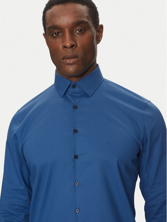 Calvin Klein Calvin Klein Košeľa K10K114298 Modrá Slim Fit