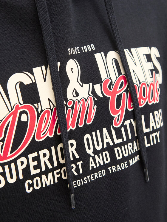 Jack & Jones Jack & Jones Bluza Logo 12279649 Czarny Regular Fit