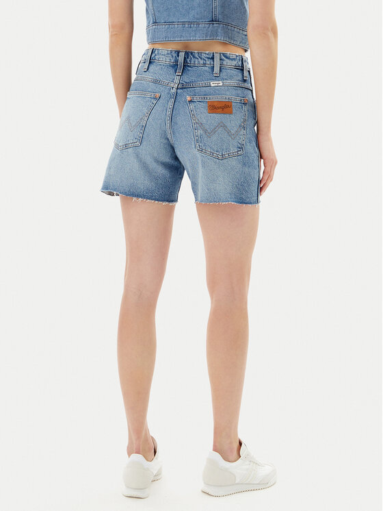 Wrangler Wrangler Džínové šortky Cowboy 112362703 Modrá Relaxed Fit