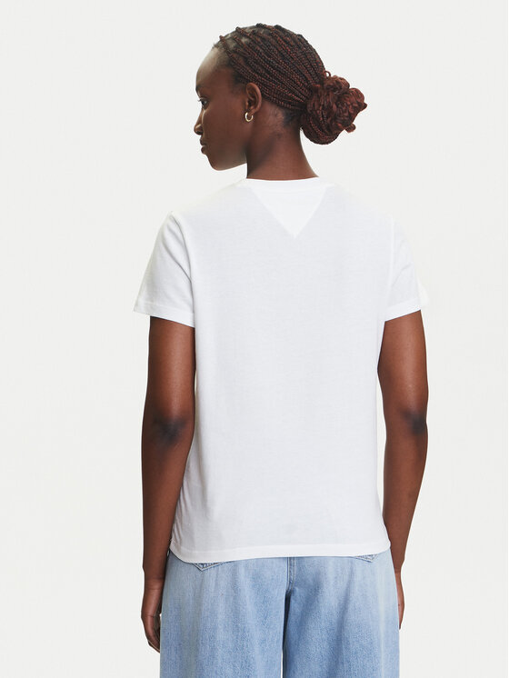 Tommy Jeans Tommy Jeans Tricou Gradient Flag DW0DW20905 Alb Regular Fit