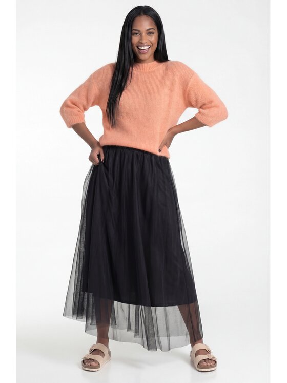 FIGL FIGL Spódnica maxi M1307 Czarny A-Line Fit