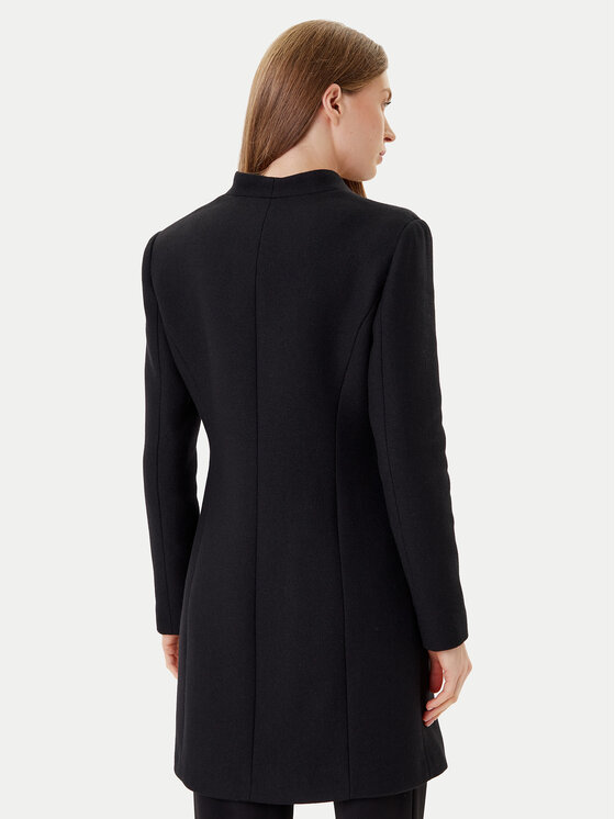 Rinascimento Rinascimento Palton de lână CFC0126119003 Negru Regular Fit