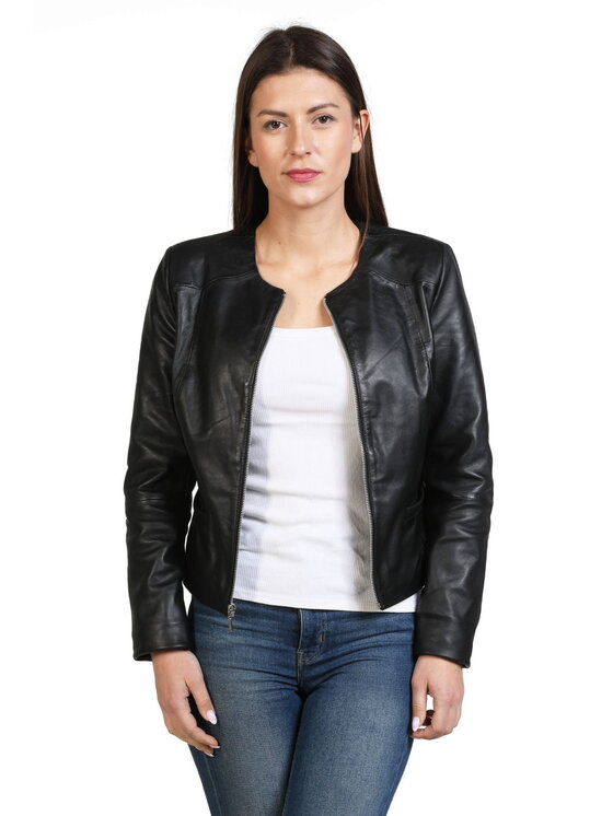 David Ryan David Ryan Kurtka skórzana COCO Czarny Regular Fit