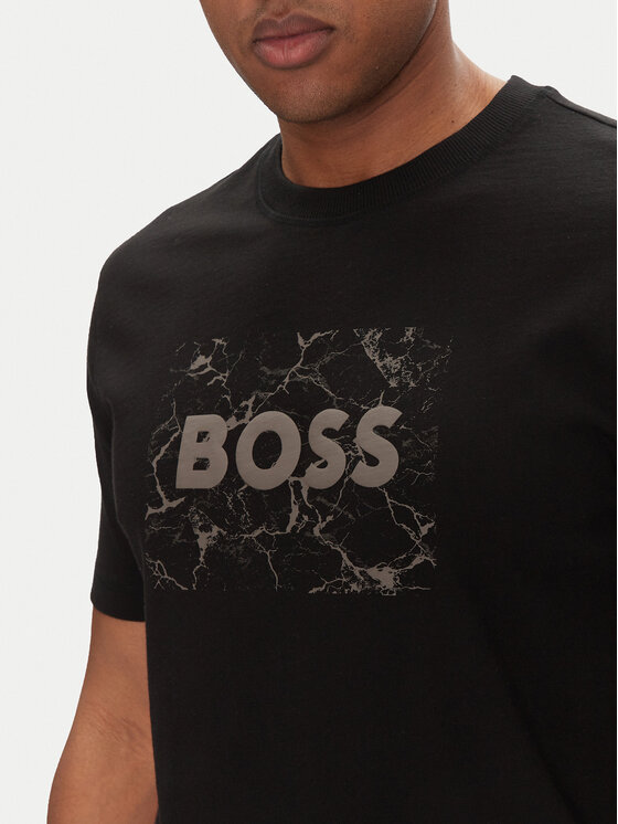 BOSS BOSS T-shirt Te_Logospace 50539186 Crna Regular Fit