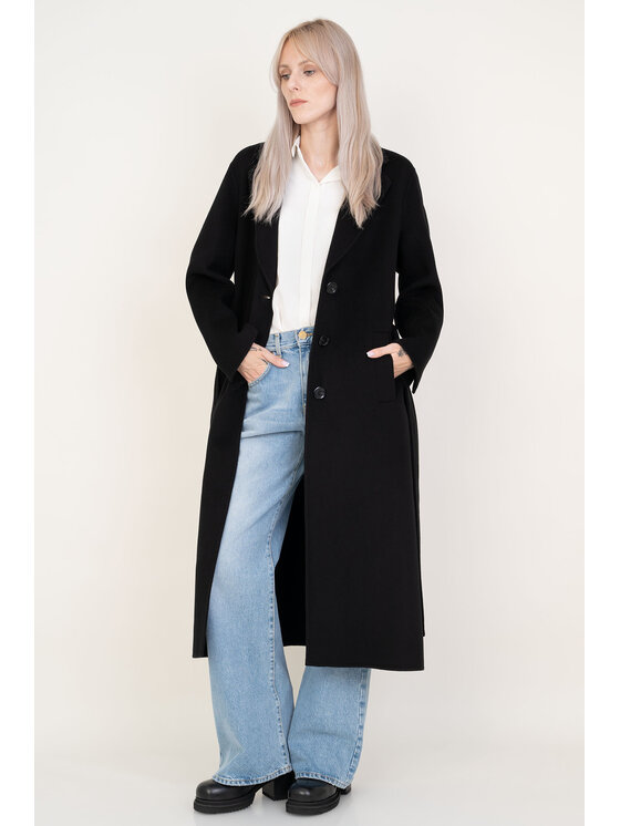 PINKO PINKO Vlněný kabát Carnice Černá Regular Fit