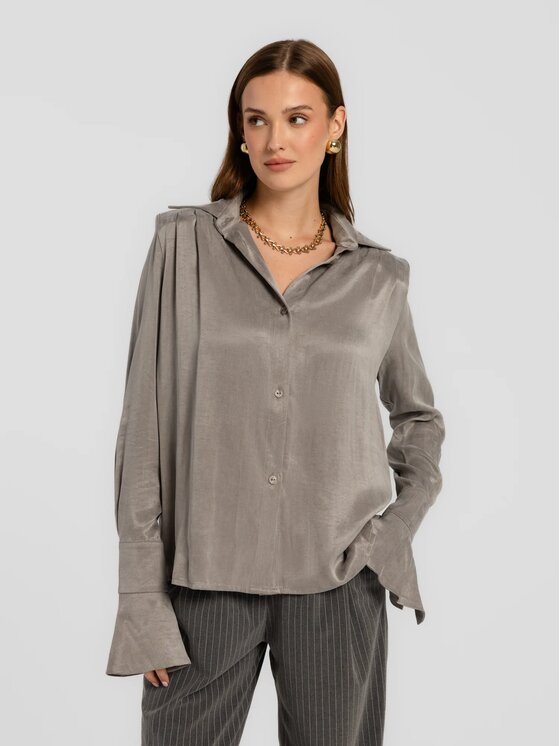 MANDRAGORA MANDRAGORA Košile Celia Šedá Slim Fit