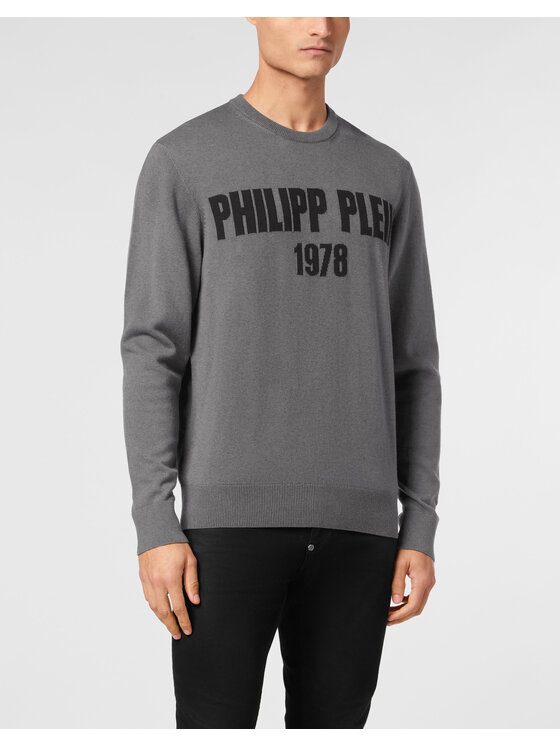 PHILIPP PLEIN PHILIPP PLEIN S dlouhým rukávem 22873 Šedá Regular Fit