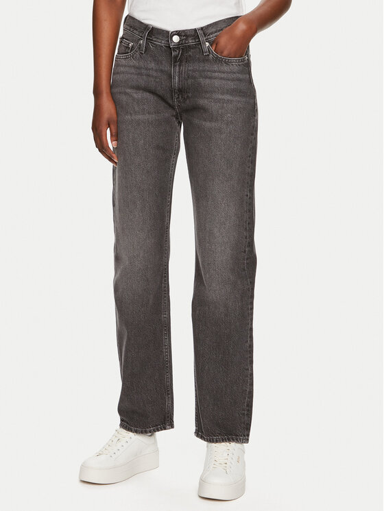 Calvin Klein Jeans Džinsi J20J223641 Pelēks Straight Fit