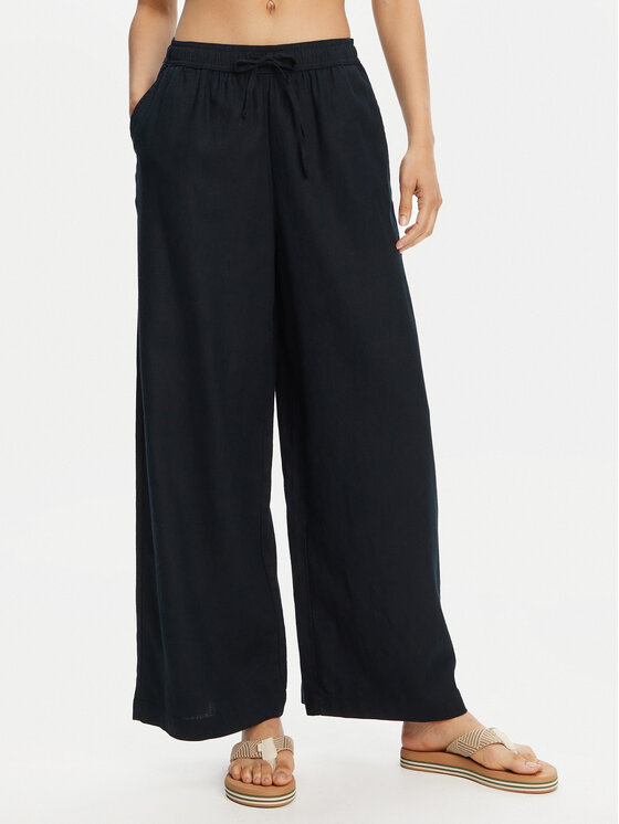 Roxy Roxy Pantaloni din material Lekeitio Break ERJNP03545 Negru Regular Fit