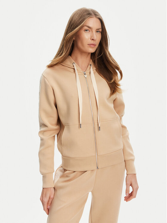 Guess Guess Majica dugih rukava W5YQ05 KBYE2 Bež Regular Fit