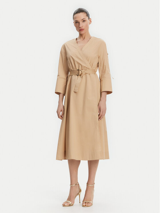 Liu Jo Liu Jo Vsakodnevna obleka WA5170 T4390 Bež Regular Fit