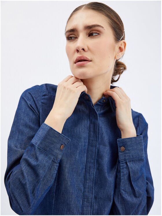 Orsay Orsay Koszula jeansowa 660086550000__36 Niebieski Regular Fit