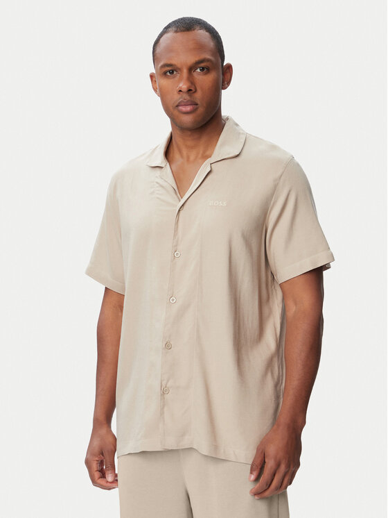 BOSS BOSS Pižamos marškinėliai Fresh Shirt 50561522 Šviesiai smėlinė Regular Fit