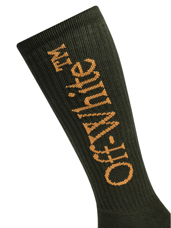 Off-White Off-White Hohe Herrensocken OMRA075S23KNI0015620 Grün