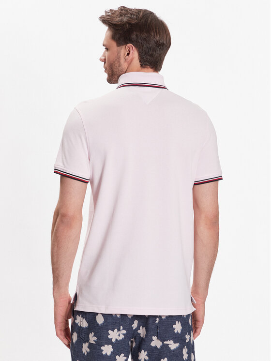Tommy Hilfiger Tommy Hilfiger Polo marškinėliai 1985 MW0MW30750 Rožinė Slim Fit