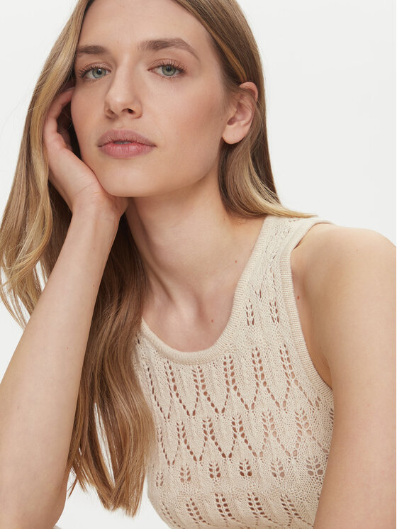 Vero Moda Vero Moda Letné šaty Fabienne 10317250 Béžová Slim Fit