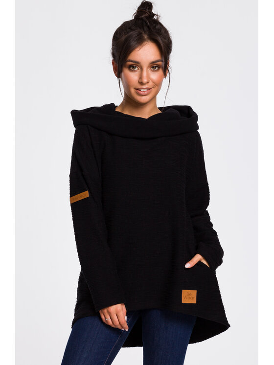 BeWear BeWear Bluza B131 Czarny Baggy Fit