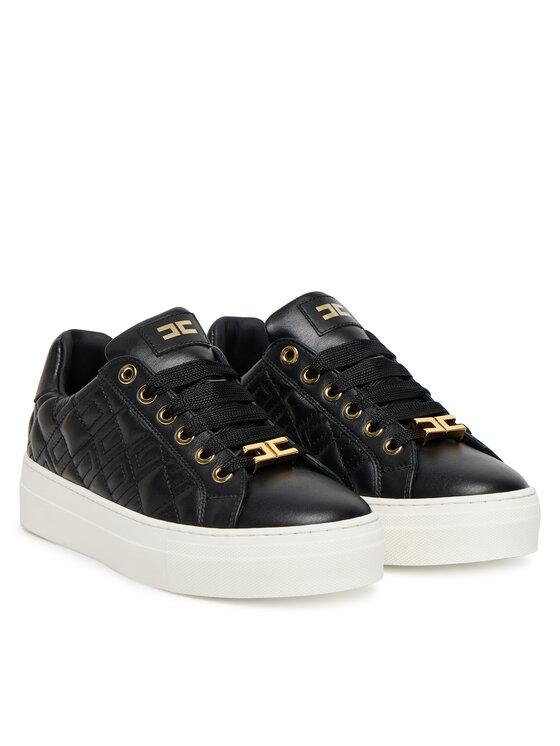 Elisabetta Franchi Elisabetta Franchi Sneakersy Low Cut Lace Up F4A9-E0357-1251 D Czarny