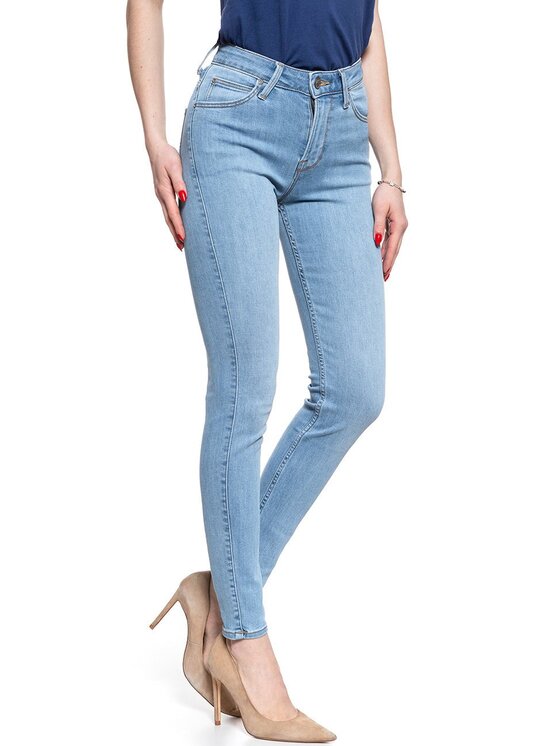 Lee Lee Jeansy SCARLETT HIGH Niebieski Skinny Fit