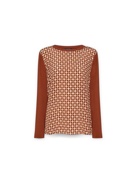 Elena Mirò Elena Mirò T-shirt G292Z000450N037 Marrone Regular Fit