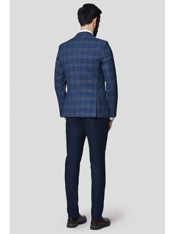 Lancerto Lancerto Marynarka Velletri MA131224000004 Granatowy Slim Fit