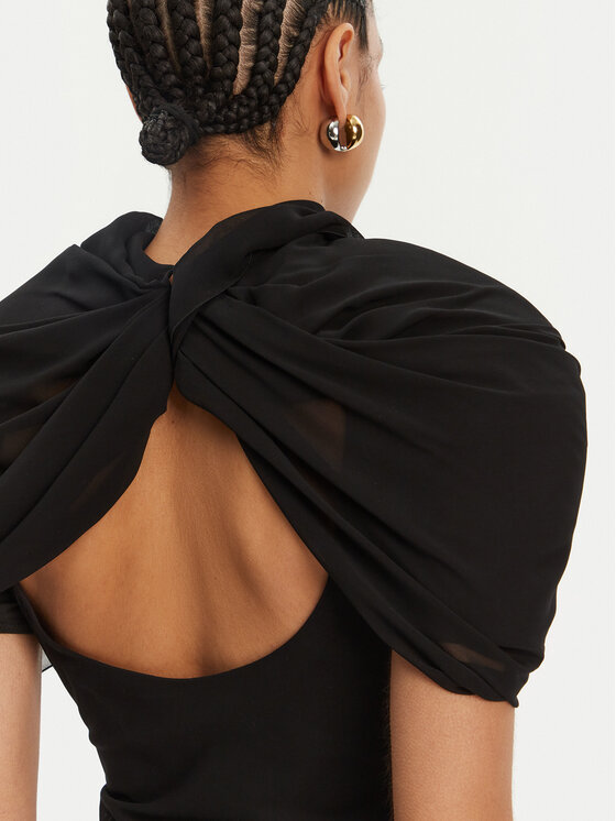 JACQUEMUS JACQUEMUS Koktejlové šaty 24H251DR130-1555 Černá Regular Fit