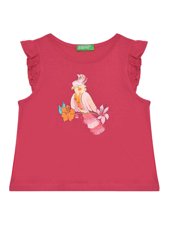 United Colors Of Benetton T-Shirt 3I1XG10JK Różowy Regular Fit